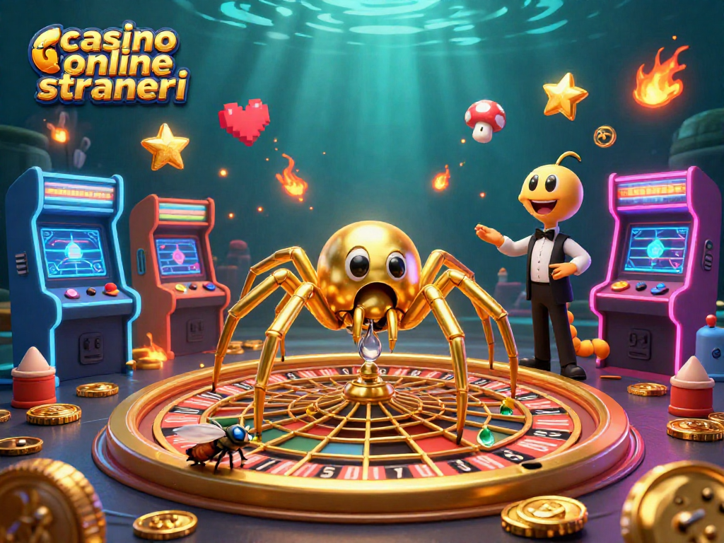 I momenti emozionanti nei casino online stranieri: una scena vivace con personaggi di gioco e simboli