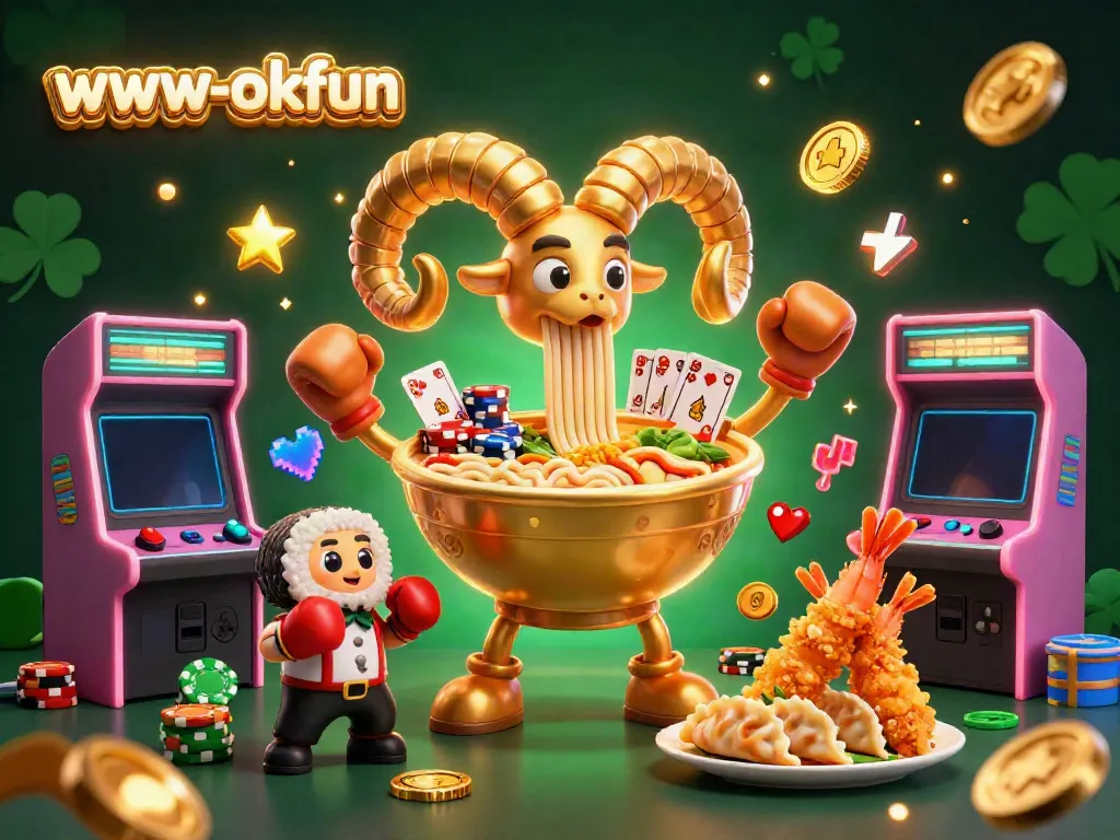 Experience thrilling card games at www-okfun with the vibrant golden ramen bowl dealer and exciting game animations.