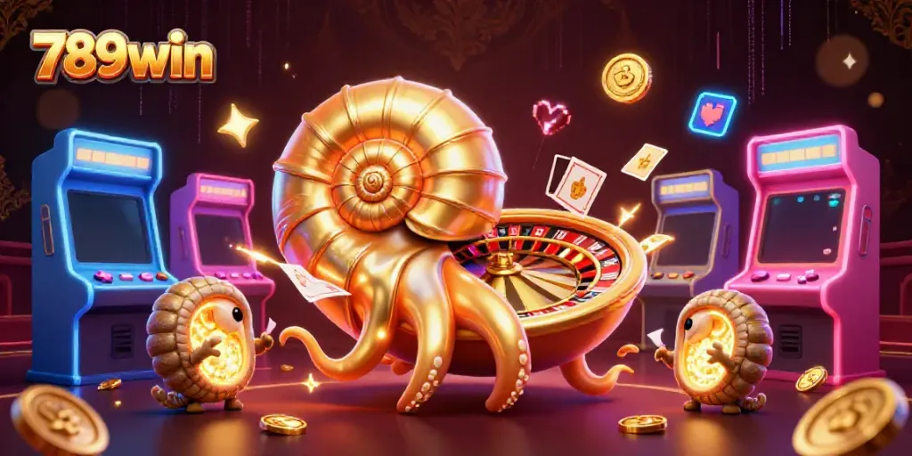 Experience thrilling gameplay in 789win with a vibrant casino scene featuring a majestic nautilus and glowing game elements.