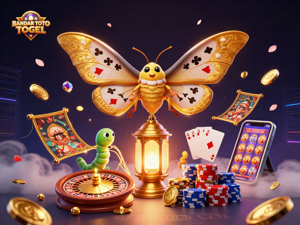 Engage in thrilling gameplay with BANDAR TOTO TOGEL featuring casino elements and vibrant 3D illustration.