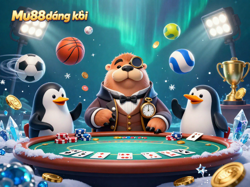 Join the jolly walrus in a Victorian outfit and friends at an underwater poker table with Mu88đăng ký features.