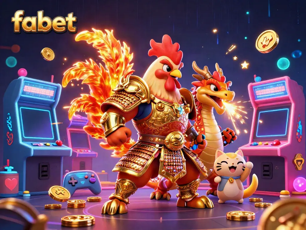 Experience thrilling gameplay at fabet with dynamic gaming characters and vibrant casino elements.