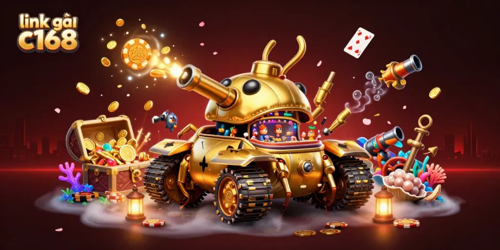 Experience thrilling gameplay with link vào c168 in a vibrant casino tank bursting with coins and excitement.