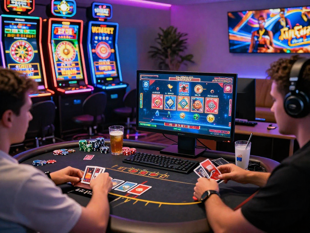 Esperienza coinvolgente nel casino online stranieri con giocatori entusiasti e luci vivaci.