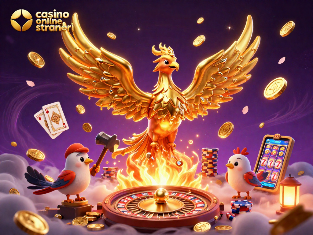 Giocando nei casino online stranieri, il fenomenale fenice dorata emette monete d'oro.