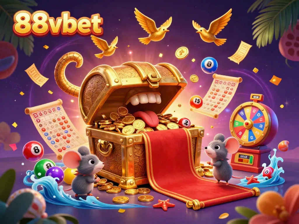 Engage with 88vbet's thrilling lottery action in a vibrant casino scenario showcasing colorful games.