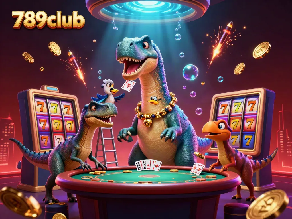 Engage in thrilling gameplay with 789club's vibrant casino scene featuring characters and elements.